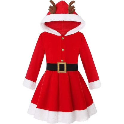 Christmas Outfit New Elk Hooded Christmas Outfit Christmas-Tree Skirt